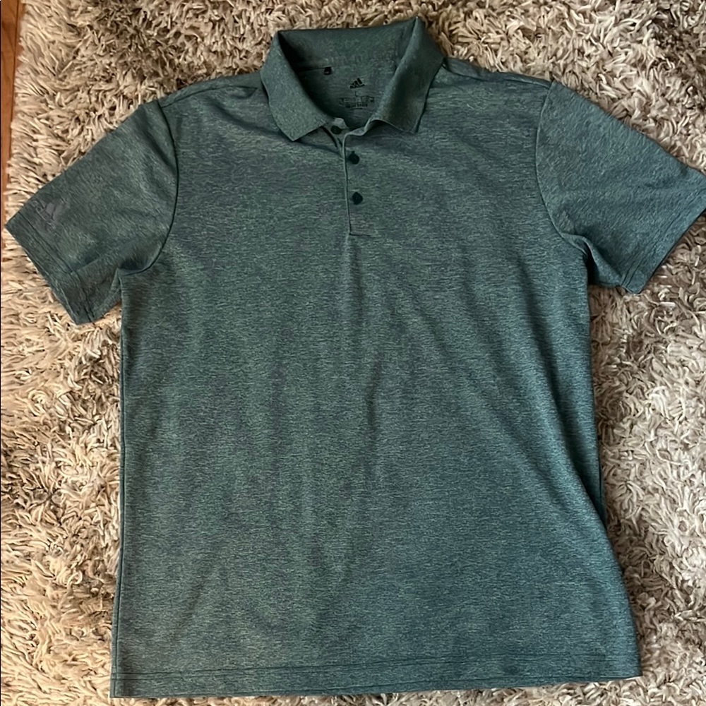 Adidas Men's Green Polo Shirt